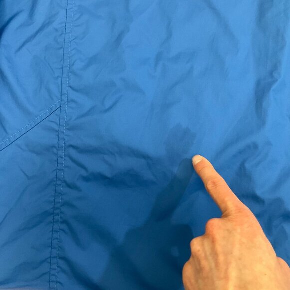 LL Bean Blue Mens Large Zip-Up Windbreak Rain Jacket Outdoor Active Hooded - Picture 13 of 15